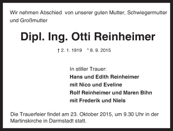 Traueranzeige von Otti Reinheimer von trauer.echo-online.de