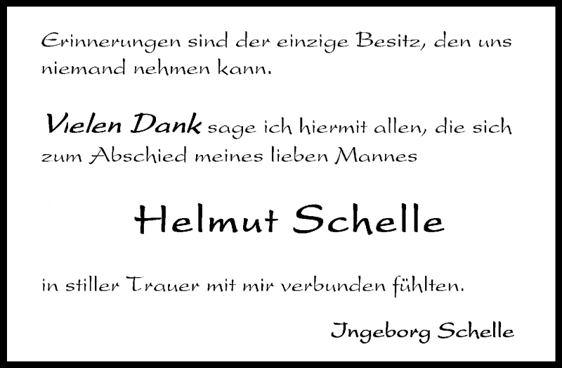 Traueranzeige für Helmut Schelle vom 02.04.2016 aus trauer.echo-online.de