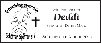 Traueranzeige von Deddi  von  Kreisanzeiger