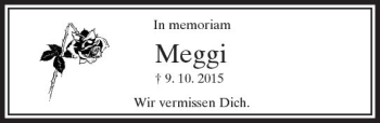 Traueranzeige von Meggi Saatmann von  Usinger Anzeiger