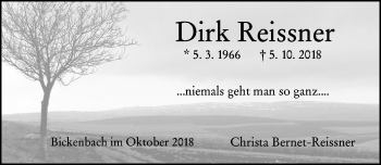 Traueranzeige von Dirk Reissner von vrm-trauer