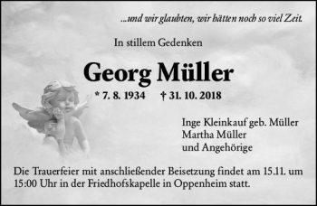 Traueranzeige von Georg Müller von vrm-trauer