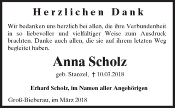 Traueranzeige von Anna Scholz von Trauerportal Rhein Main Presse