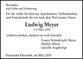 Traueranzeige von Ludwig Meyer von vrm-trauer