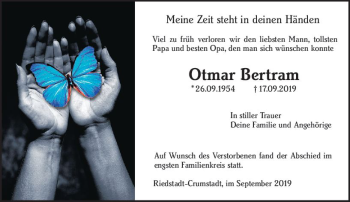 Traueranzeige von Otmar Bertram von vrm-trauer