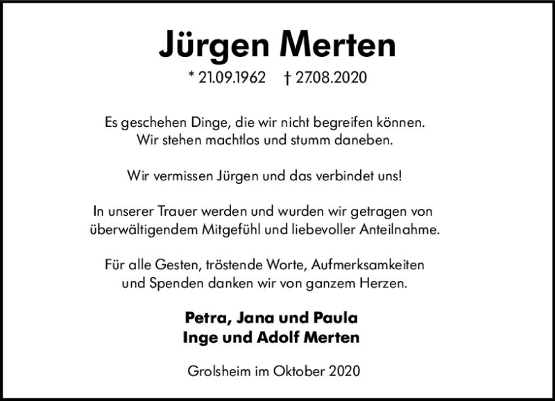 Traueranzeige für Jürgen Merten vom 10.10.2020 aus vrm-trauer