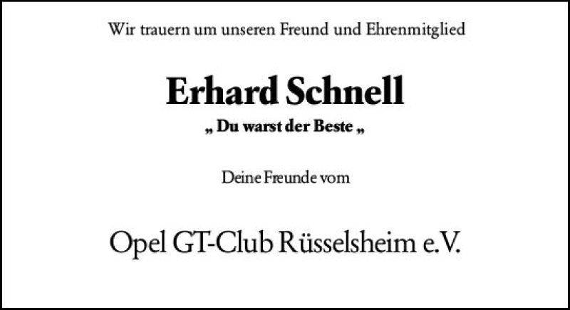  Traueranzeige für Erhard Schnell vom 18.02.2020 aus vrm-trauer