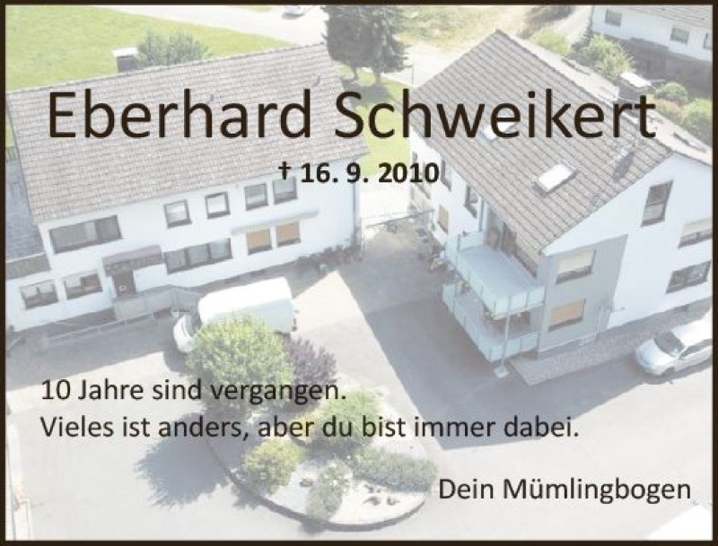  Traueranzeige für Eberhard Schweikert vom 16.09.2020 aus vrm-trauer