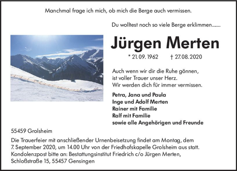  Traueranzeige für Jürgen Merten vom 02.09.2020 aus vrm-trauer