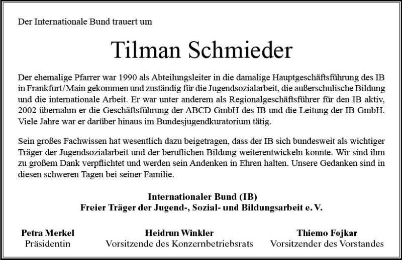  Traueranzeige für Tilman Schmieder vom 17.11.2021 aus vrm-trauer