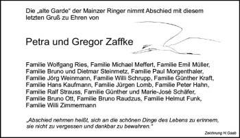 Traueranzeige von Gregor Zaffke von vrm-trauer