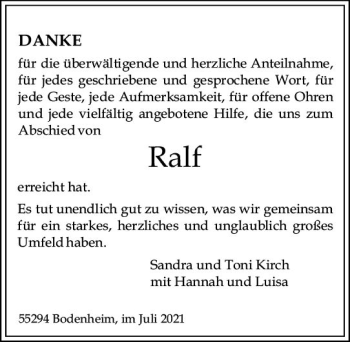 Traueranzeige von Ralf  von vrm-trauer
