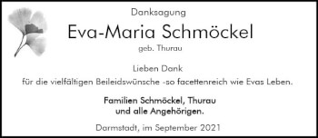 Traueranzeige von Eva-Maria Schmöckel von vrm-trauer