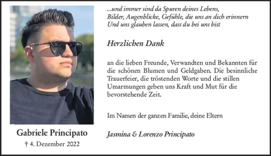 Traueranzeige von Gabriele Principato von vrm-trauer Darmstädter Echo
