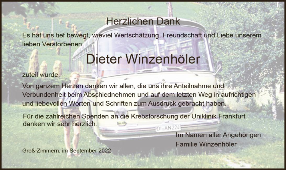  Traueranzeige für Dieter Winzenhöler vom 24.09.2022 aus vrm-trauer DieburgerAnzeiger/Groß-Zimmerner Lokala