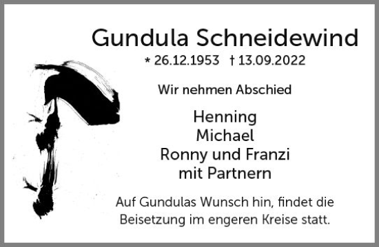 Traueranzeige von Gundula Schneidewind von vrm-trauer Darmstädter Echo