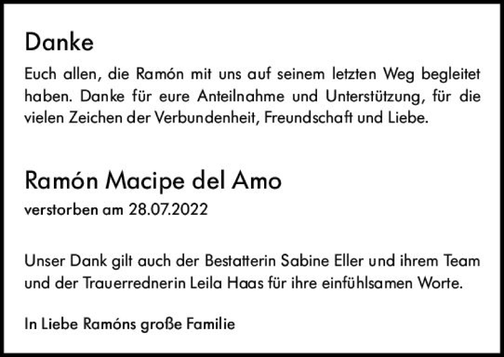  Traueranzeige für Ramon Macipe del Amo vom 10.09.2022 aus vrm-trauer Darmstädter Echo