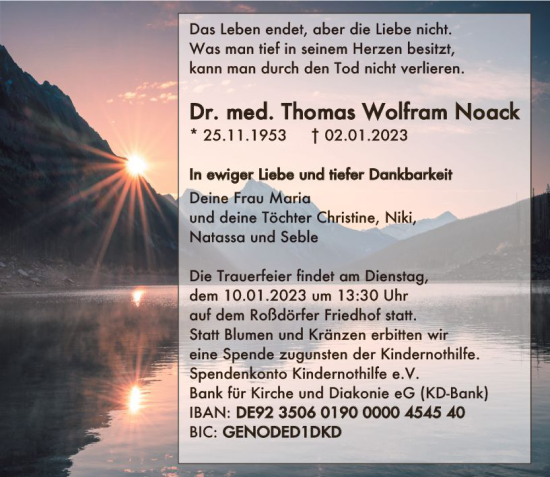 Traueranzeige von Thomas Wolfram Noack von vrm-trauer Darmstädter Echo