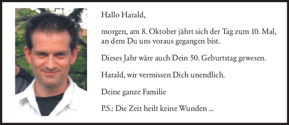  Traueranzeige für Harald Tiegs vom 07.10.2023 aus Groß-Gerauer Echo