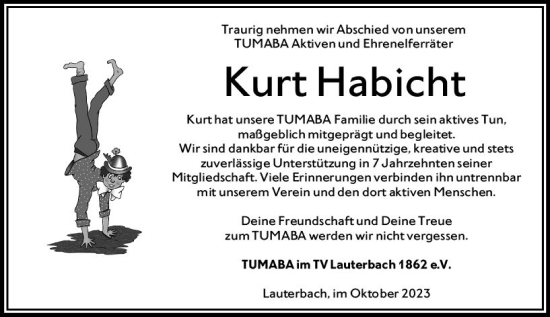 Traueranzeige von Kurt Habicht von VRM Trauer