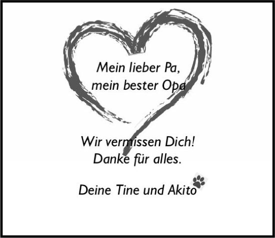 Traueranzeige von Opa  von Allgemeine Zeitung Mainz