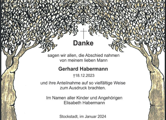 Traueranzeige von Gerhard Habermann von Groß-Gerauer Echo