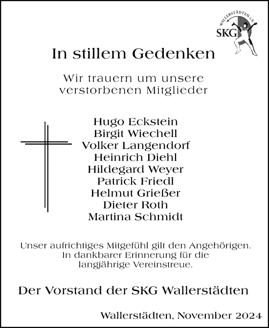 Traueranzeige von In Gedenken von Groß-Gerauer Echo