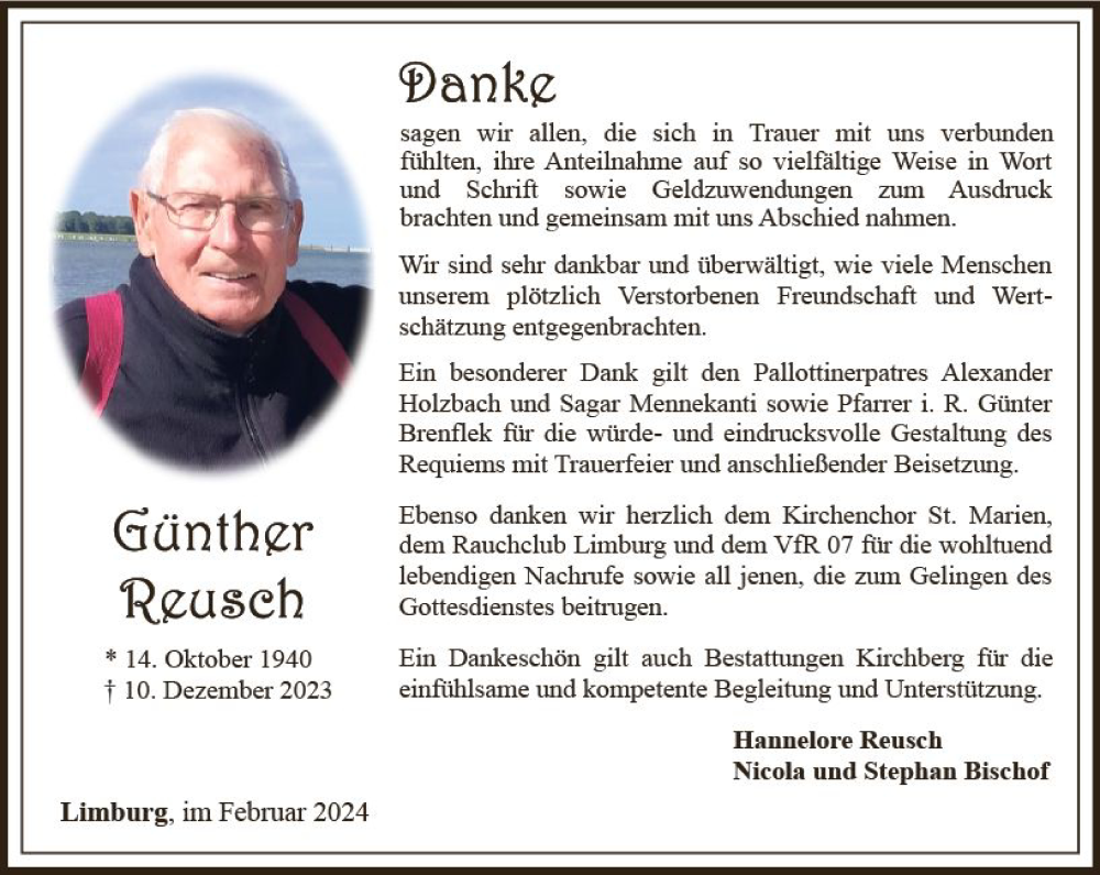  Traueranzeige für Günther Reusch vom 24.02.2024 aus Nassauische Neue Presse