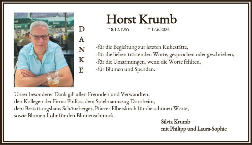  Traueranzeige für Horst Krumb vom 27.07.2024 aus Groß-Gerauer Echo