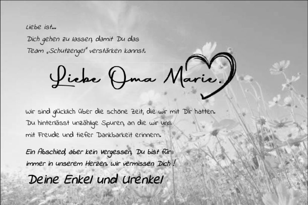  Traueranzeige für Marie Müller vom 20.07.2024 aus Odenwälder Echo