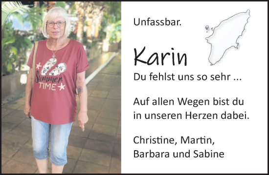 Traueranzeige von Karin Nikel von Odenwälder Echo