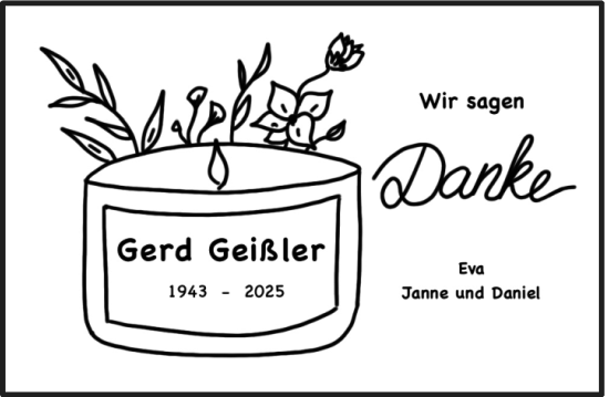 Traueranzeige von Gerd Geißler von Binger-/Ingelheimer Wochenblatt