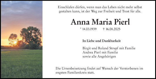 Traueranzeige von Anna Maria Pierl von Groß-Gerauer Echo