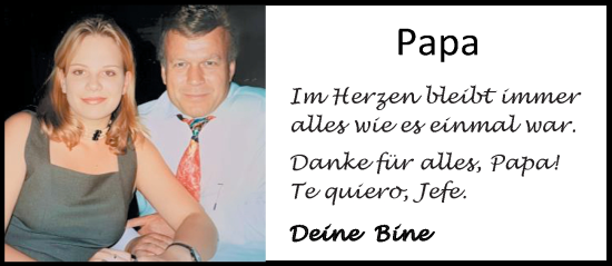 Traueranzeige von Papa  von Darmstädter Echo